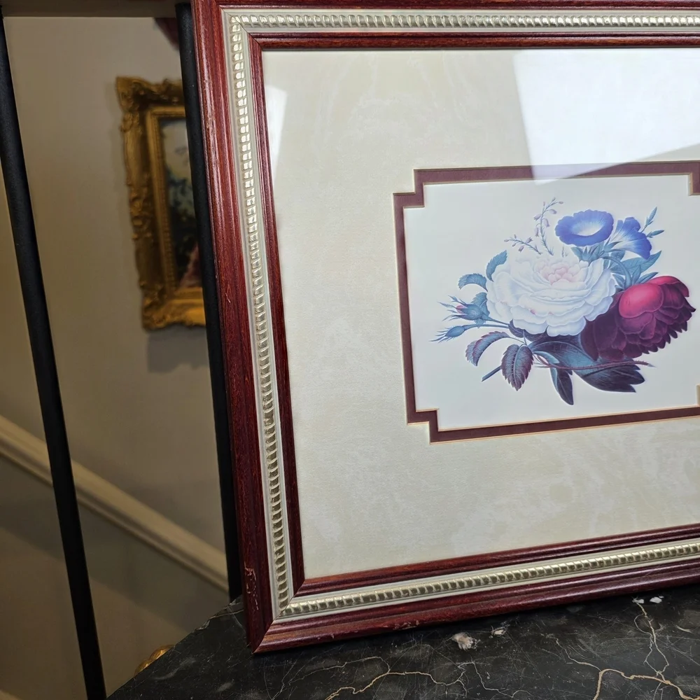 Vintage Framed Floral Botanical Print Wall Art - Picture 3 of 11